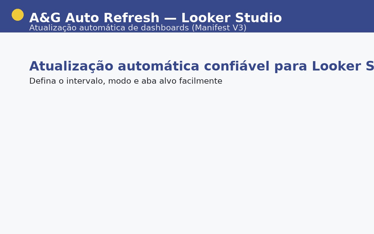 Atualização automática confiável para Looker Studio